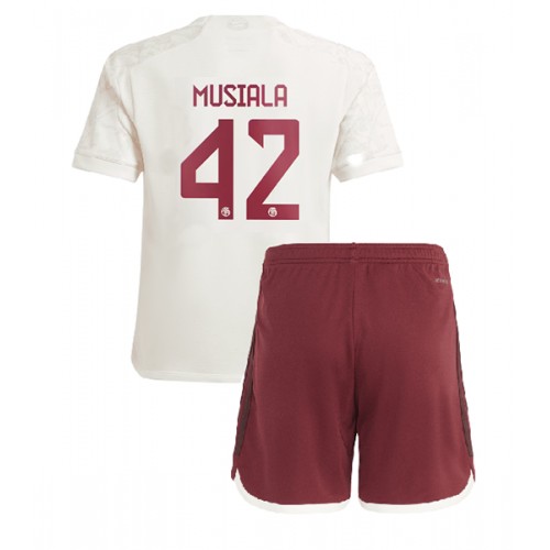 Fotballdrakt Barn Bayern Munich Jamal Musiala #42 Tredjedraktsett 2023-24 Kortermet (+ Korte bukser)